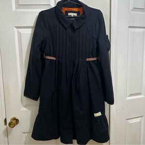 Anthropologie Odd Molly Cashmere and Wool Blend Princess Navy Coat Size 2